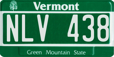 VT license plate NLV438