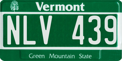 VT license plate NLV439