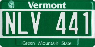 VT license plate NLV441
