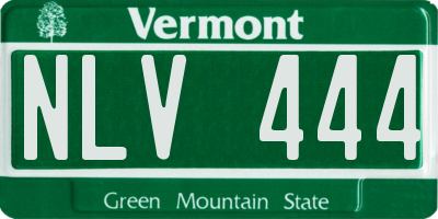 VT license plate NLV444
