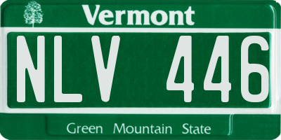 VT license plate NLV446