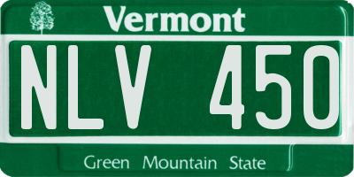 VT license plate NLV450