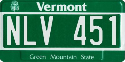 VT license plate NLV451