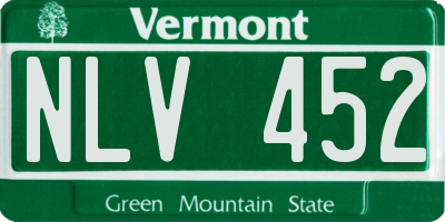 VT license plate NLV452
