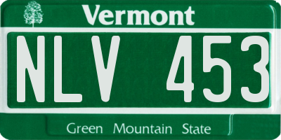 VT license plate NLV453