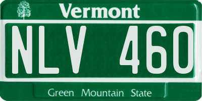 VT license plate NLV460