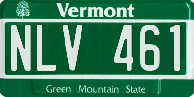VT license plate NLV461