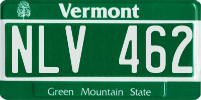 VT license plate NLV462