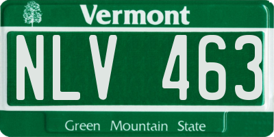 VT license plate NLV463