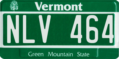 VT license plate NLV464