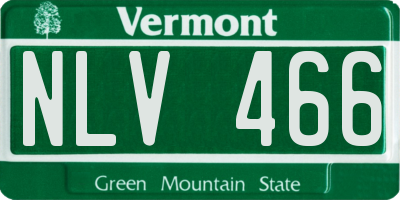 VT license plate NLV466