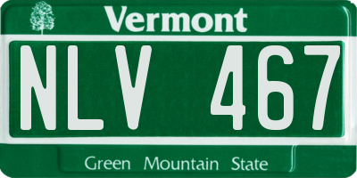 VT license plate NLV467