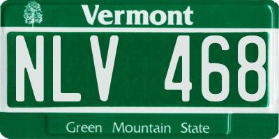 VT license plate NLV468
