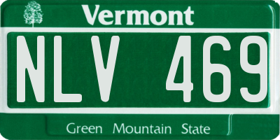 VT license plate NLV469