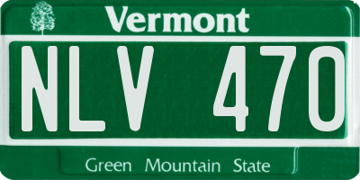 VT license plate NLV470