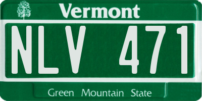 VT license plate NLV471