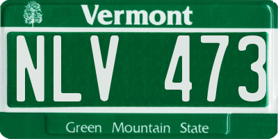 VT license plate NLV473