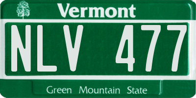 VT license plate NLV477