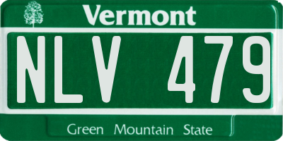 VT license plate NLV479