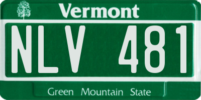 VT license plate NLV481