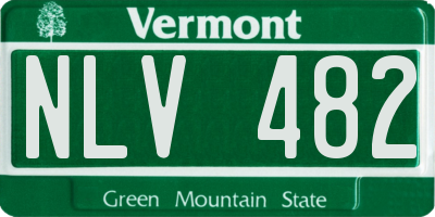 VT license plate NLV482