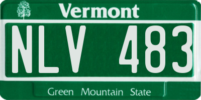 VT license plate NLV483