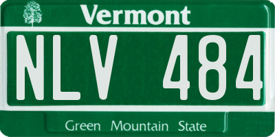VT license plate NLV484