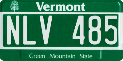 VT license plate NLV485