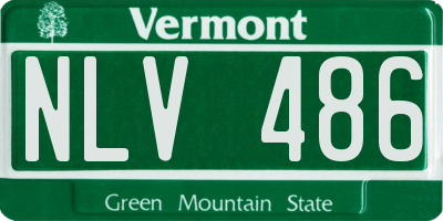 VT license plate NLV486