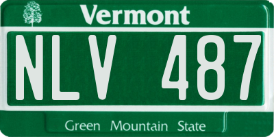 VT license plate NLV487
