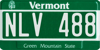 VT license plate NLV488