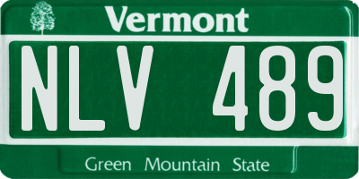 VT license plate NLV489