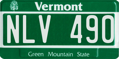 VT license plate NLV490