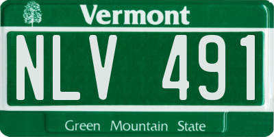 VT license plate NLV491