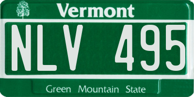 VT license plate NLV495