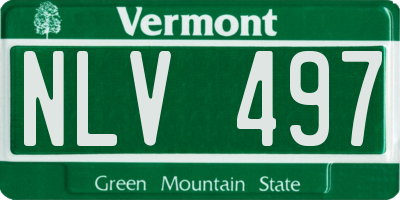 VT license plate NLV497