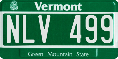VT license plate NLV499