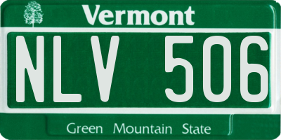 VT license plate NLV506