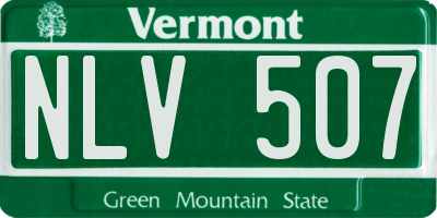VT license plate NLV507