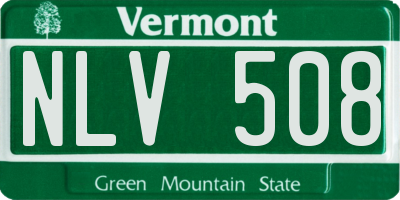 VT license plate NLV508
