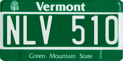 VT license plate NLV510