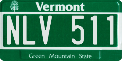 VT license plate NLV511