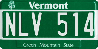 VT license plate NLV514