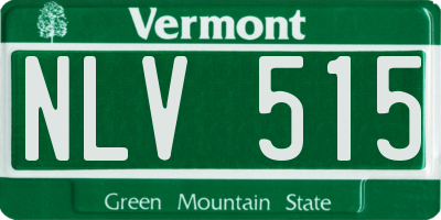 VT license plate NLV515