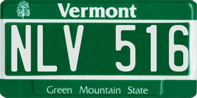 VT license plate NLV516