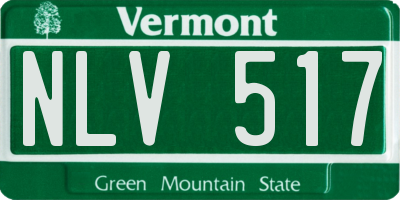 VT license plate NLV517
