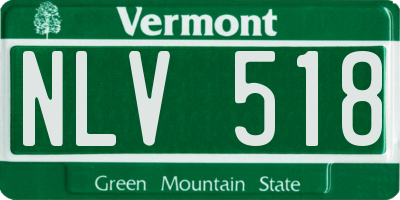 VT license plate NLV518