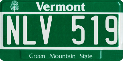 VT license plate NLV519