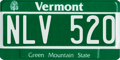 VT license plate NLV520