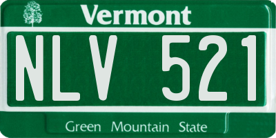 VT license plate NLV521